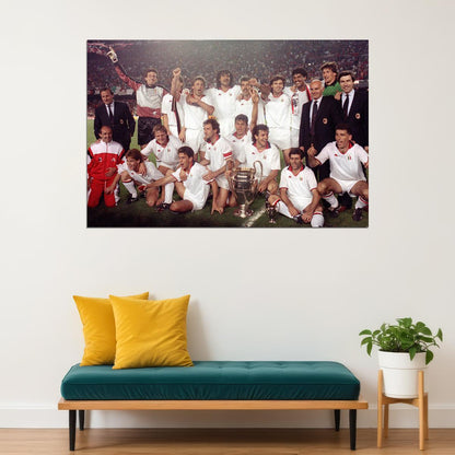 1989-90 Ac Milan European Cup Soccer Champions Poster Wall Art Print Home Wall Decor - xonomax
