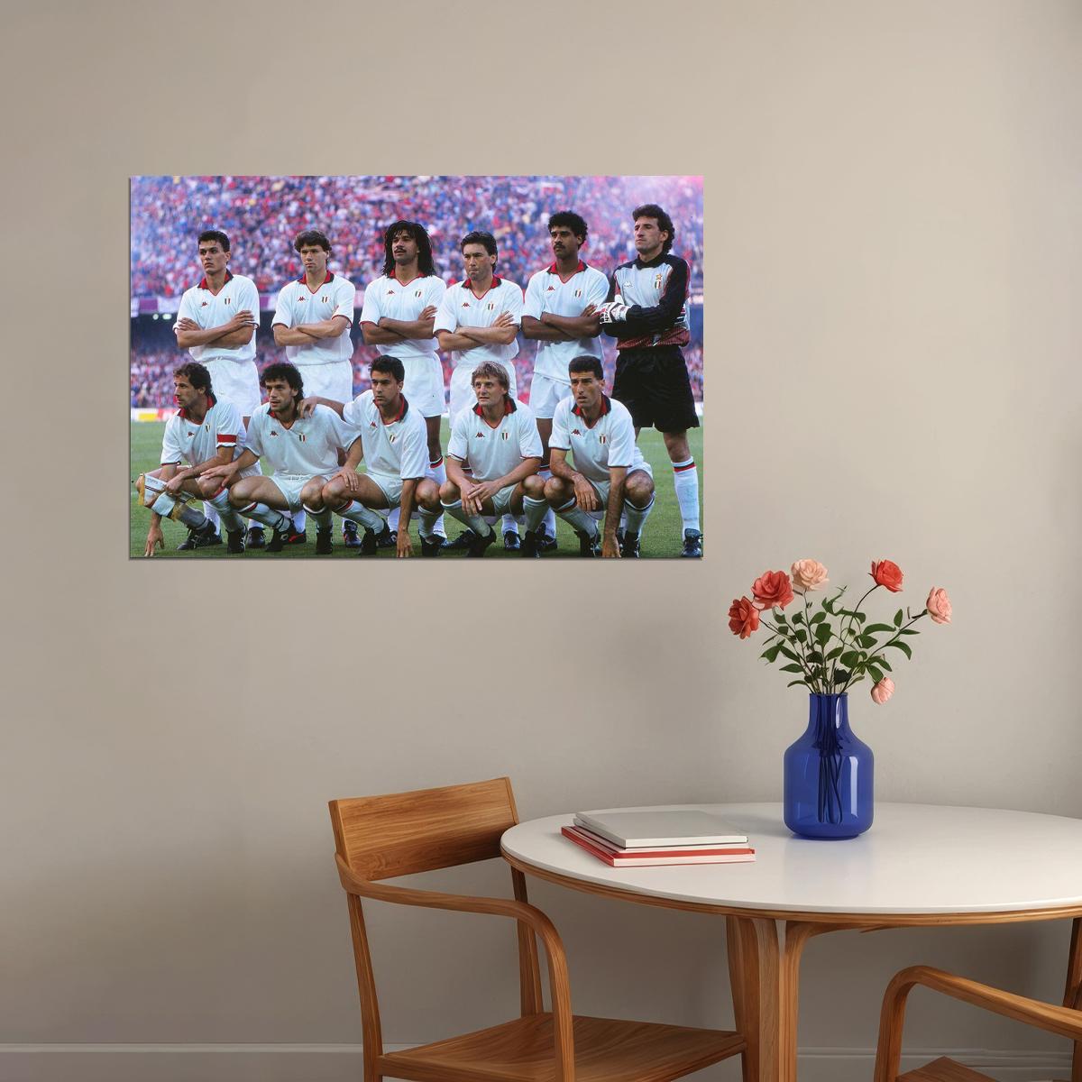 1988-89 Ac Milan European Cup Soccer Champions Poster Wall Art Print Home Wall Decor - xonomax