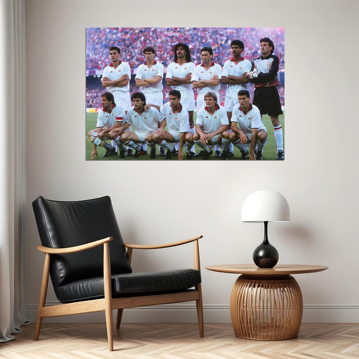 1988-89 Ac Milan European Cup Soccer Champions Poster Wall Art Print Home Wall Decor - xonomax