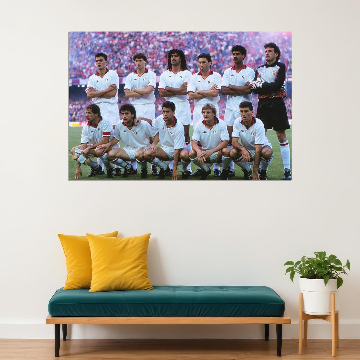 1988-89 Ac Milan European Cup Soccer Champions Poster Wall Art Print Home Wall Decor - xonomax