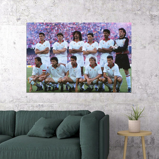 1988-89 Ac Milan European Cup Soccer Champions Poster Wall Art Print Home Wall Decor - xonomax