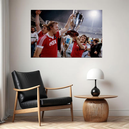 1983 Hamburger Sv European Cup Soccer Champions Poster Wall Art Print Home Wall Decor - xonomax