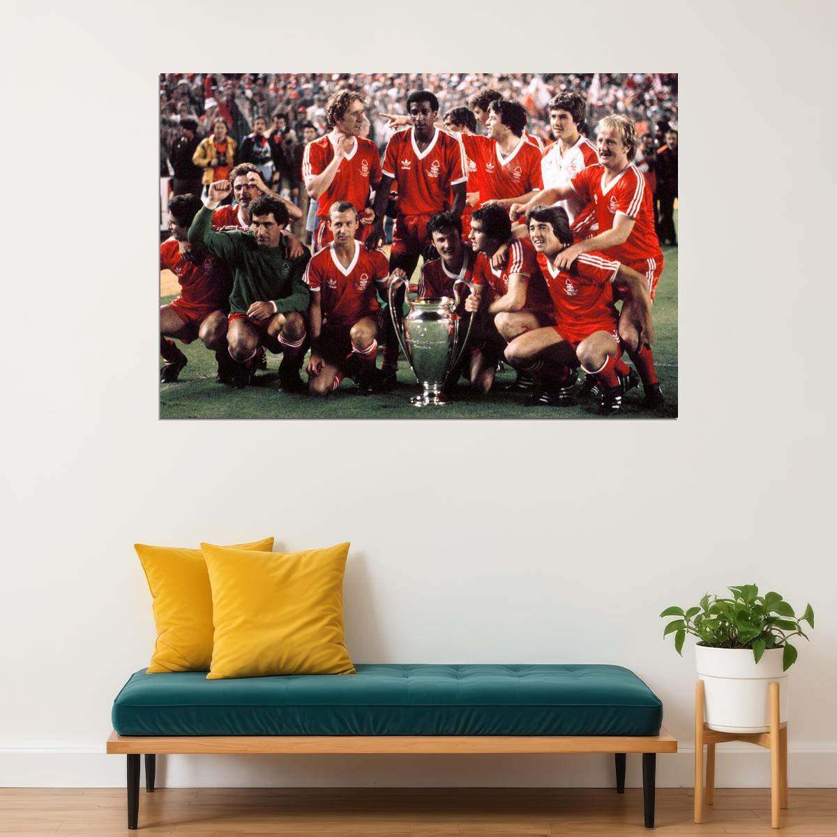 1978-79 Nottingham Forest European Cup Soccer Champions Poster Wall Art Print Home Wall Decor - xonomax