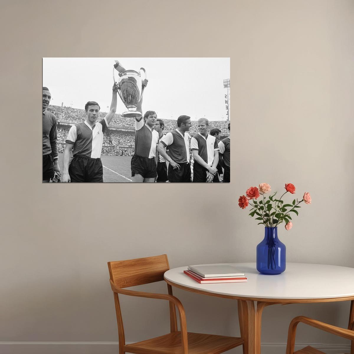 1969-70 Feyenoord European Cup Soccer Champions Match Poster Wall Art Print Home Wall Decor - xonomax