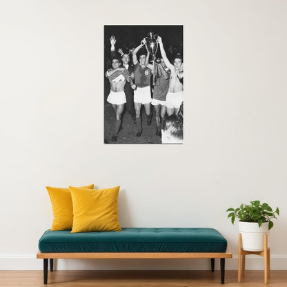 1960-61 Benfica European Cup Soccer Champions Match Poster Wall Art Print Home Wall Decor - xonomax