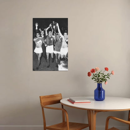 1960-61 Benfica European Cup Soccer Champions Match Poster Wall Art Print Home Wall Decor - xonomax