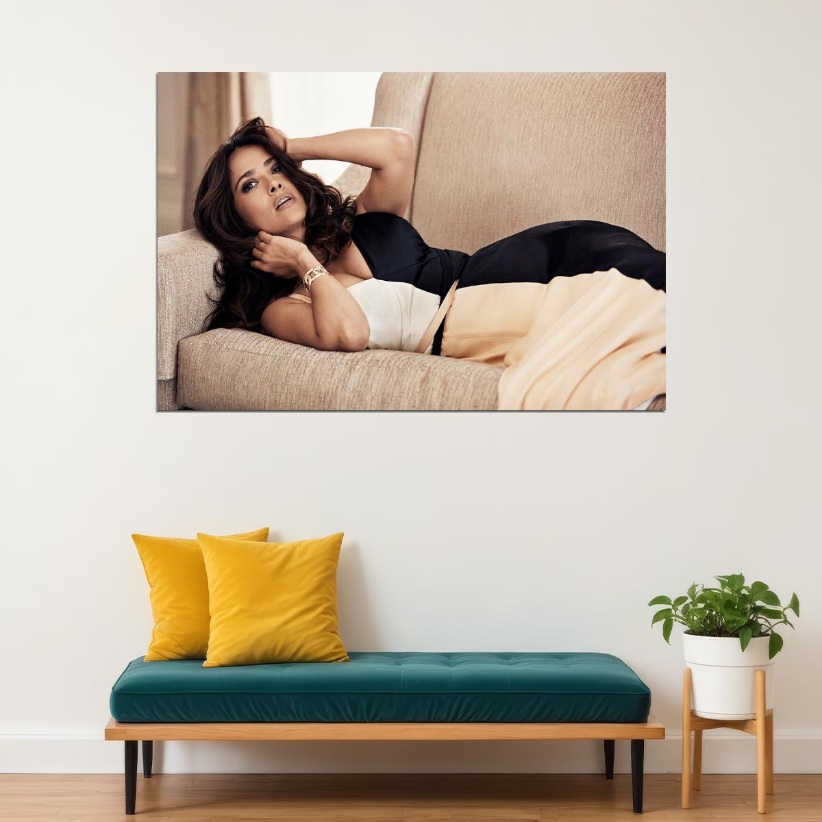 Salma Hayek Mexican-american Actor And Filmmaker Poster Wall Art Print Home Wall Decor