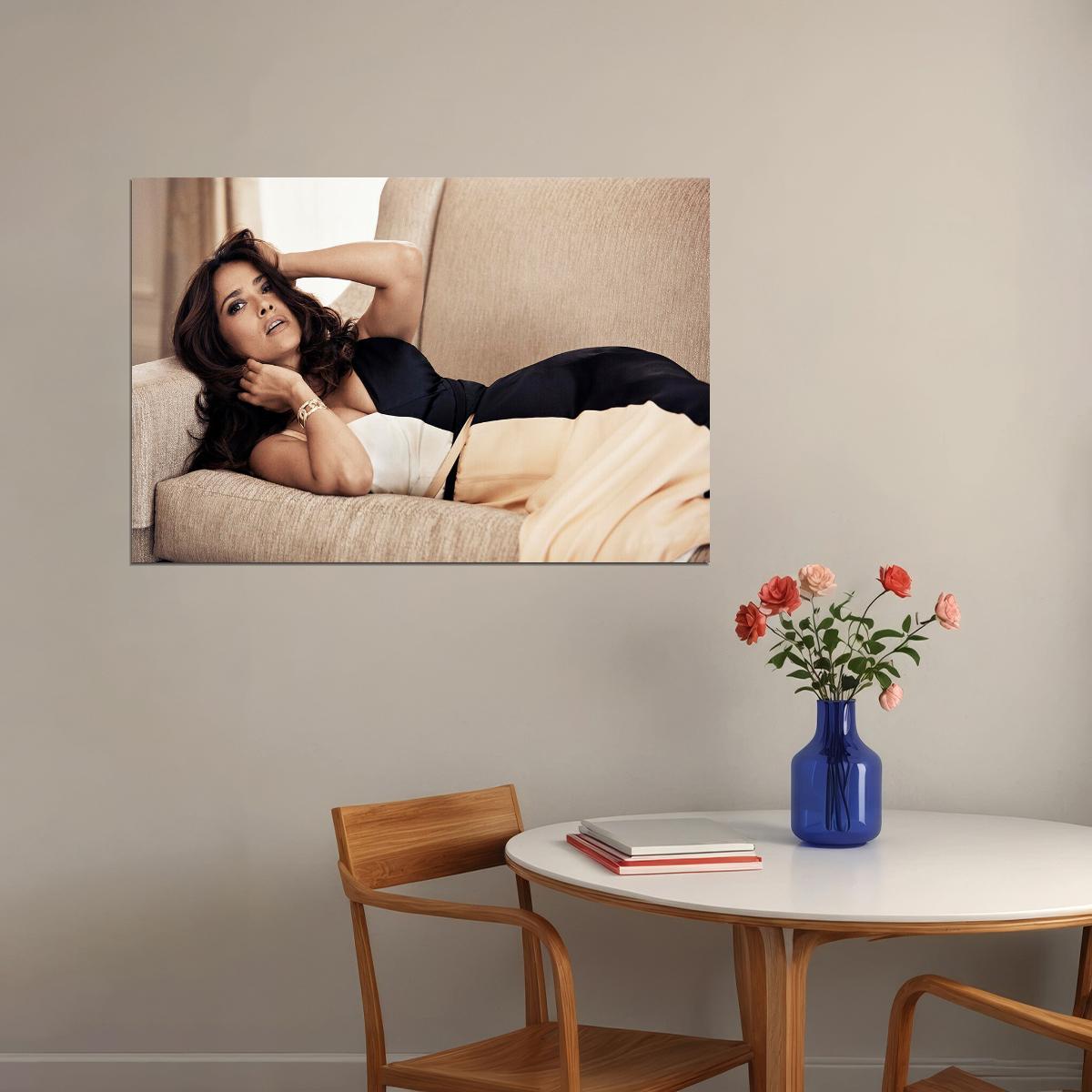Salma Hayek Mexican-american Actor And Filmmaker Poster Wall Art Print Home Wall Decor