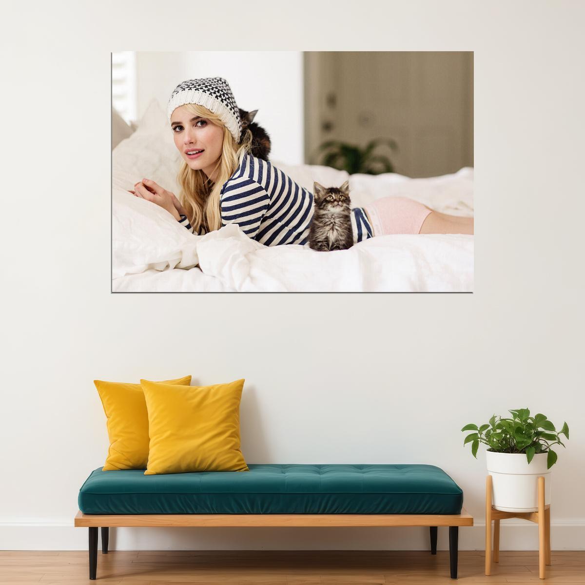 Emma Roberts American Singer Model And Actor Poster Wall Art Print Home Wall Decor - xonomax