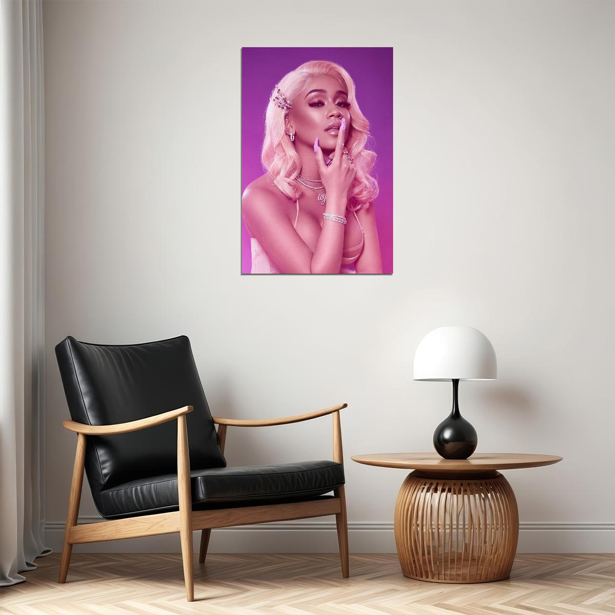 Saweetie American Rapper Music Artis And Songwriter Poster Wall Art Print Home Wall Decor