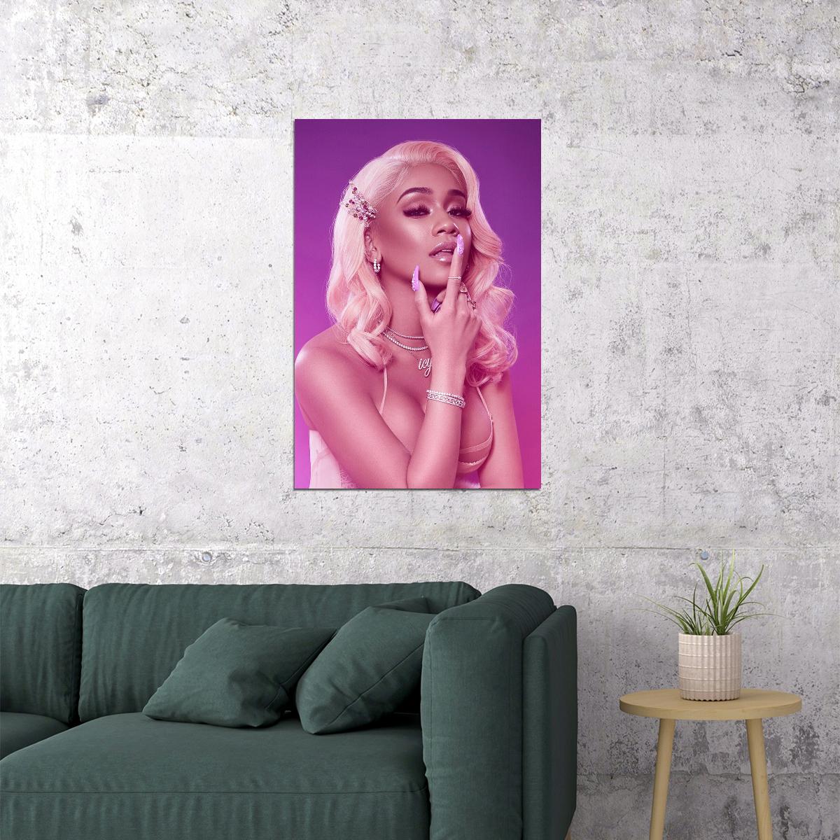 Saweetie American Rapper Music Artis And Songwriter Poster Wall Art Print Home Wall Decor