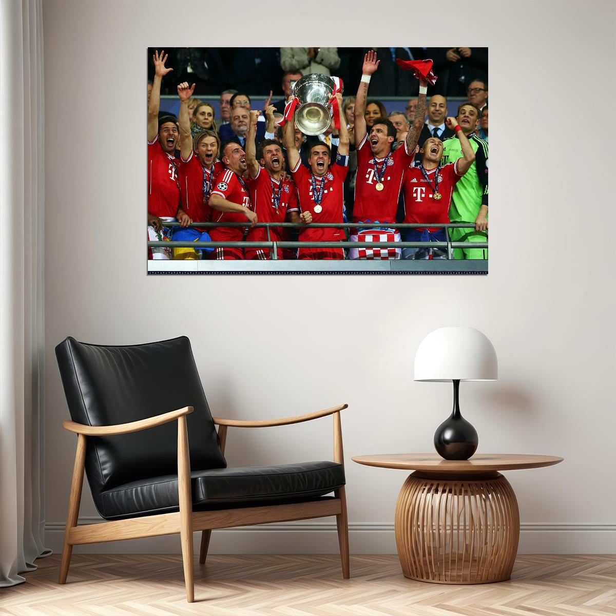 2012-13 Champions League Winners Bayern Munih Poster Wall Art Print Home Wall Decor - xonomax