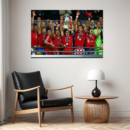 2012-13 Champions League Winners Bayern Munih Poster Wall Art Print Home Wall Decor - xonomax
