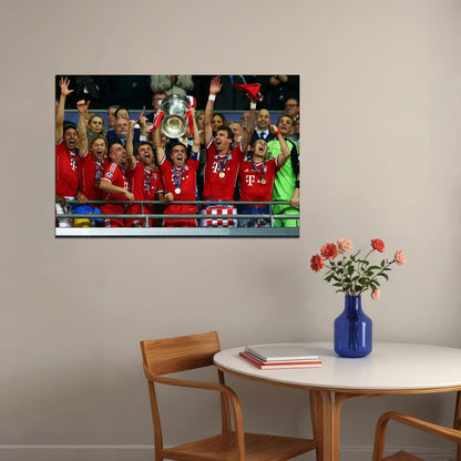 2012-13 Champions League Winners Bayern Munih Poster Wall Art Print Home Wall Decor - xonomax