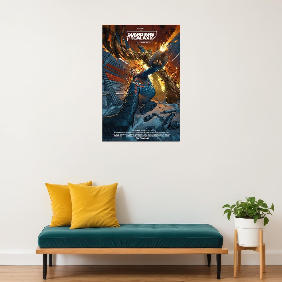Guardians Of The Galaxy Vol. 3 Movie Action Comedy Poster Wall Art Print Home Wall Decor - xonomax