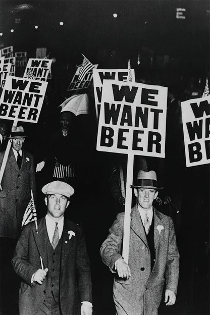 We Want Beer! 1931 Prohibition Protest Photo Poster Wall Art Print Home Wall Decor - xonomax