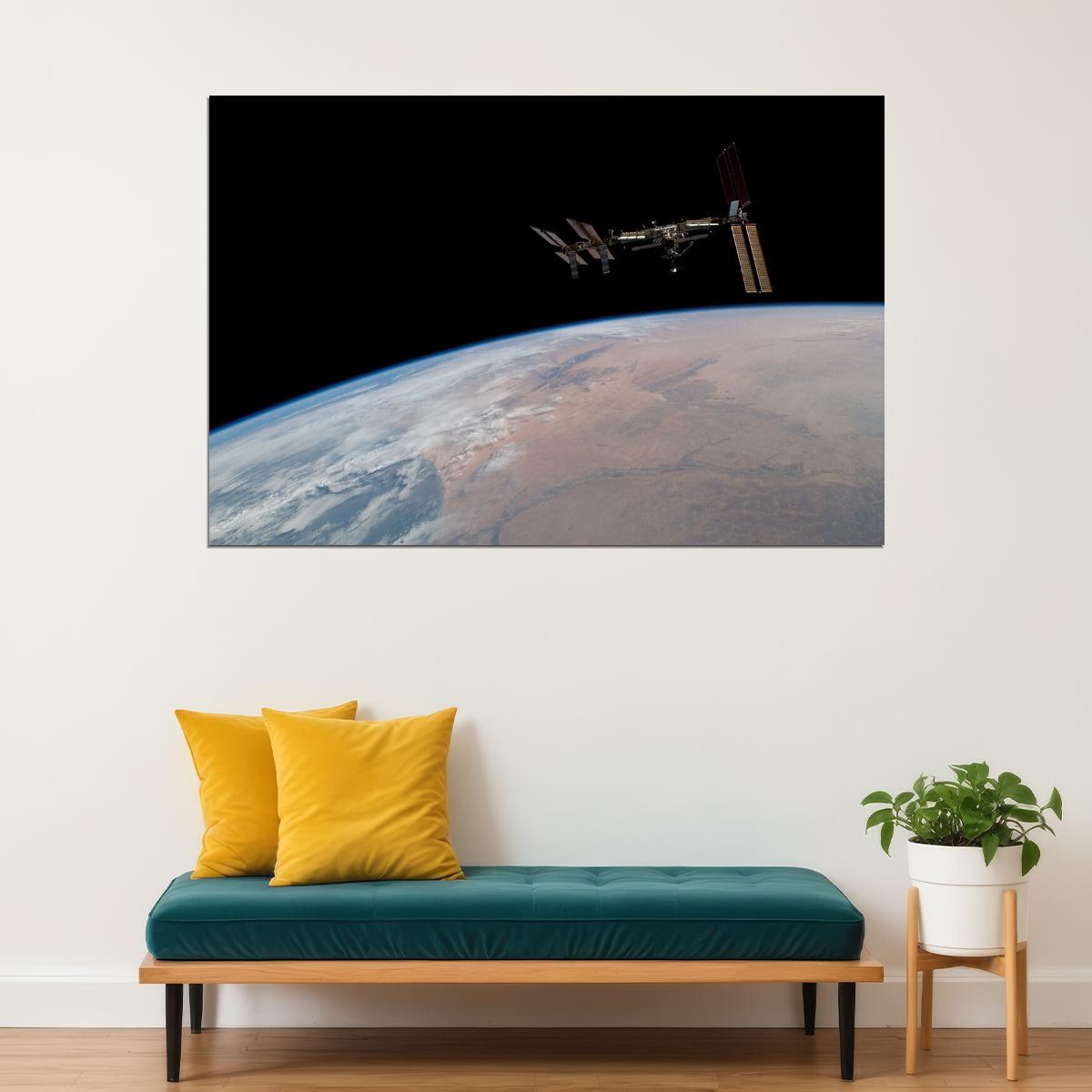 Nasa Space Station Space Craft Is Moving Science Poster Wall Art Print Home Wall Decor - xonomax