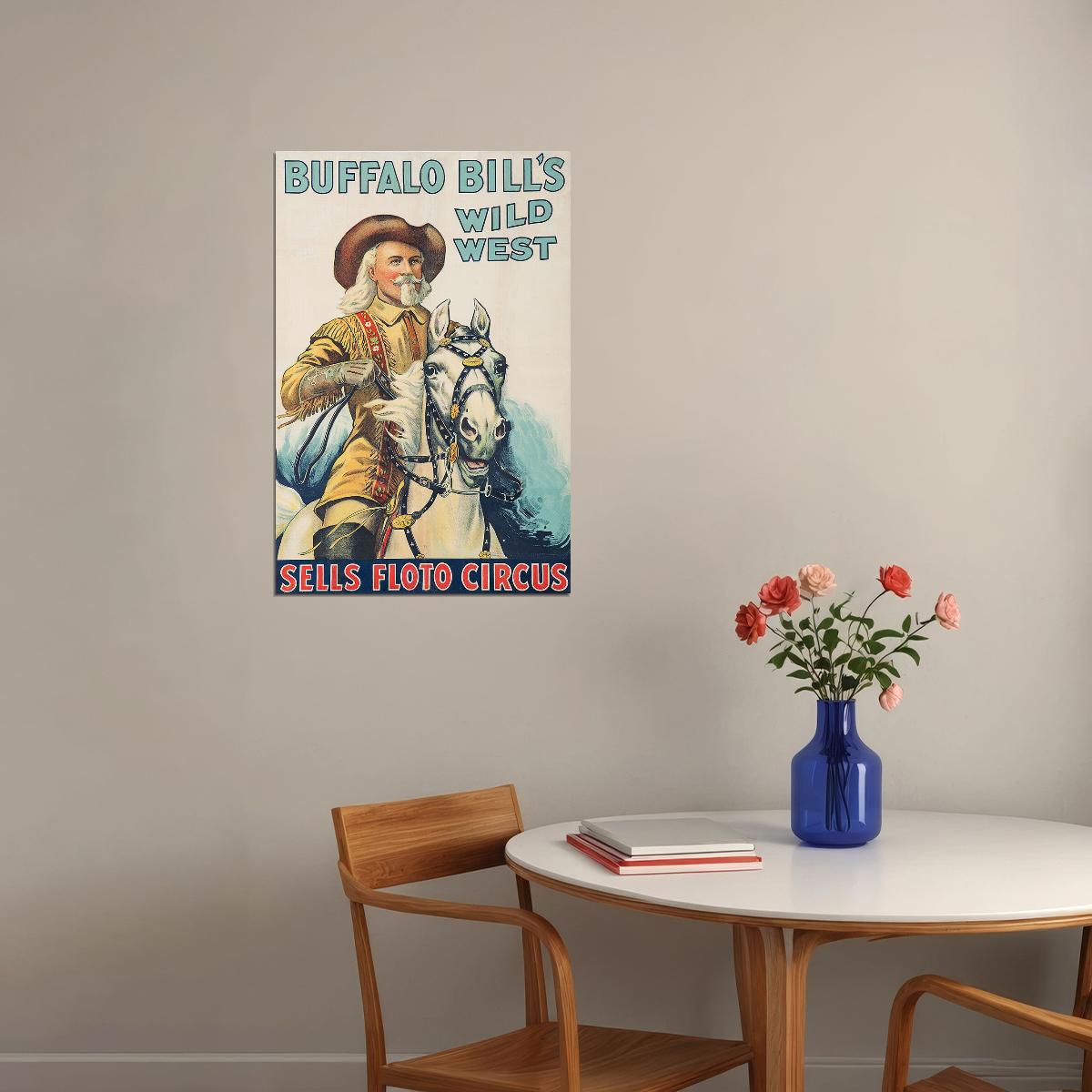 1915 Sells Floto Circus Buffalo Bill's Wild West Circus Poster Wall Art Print Home Wall Decor - xonomax