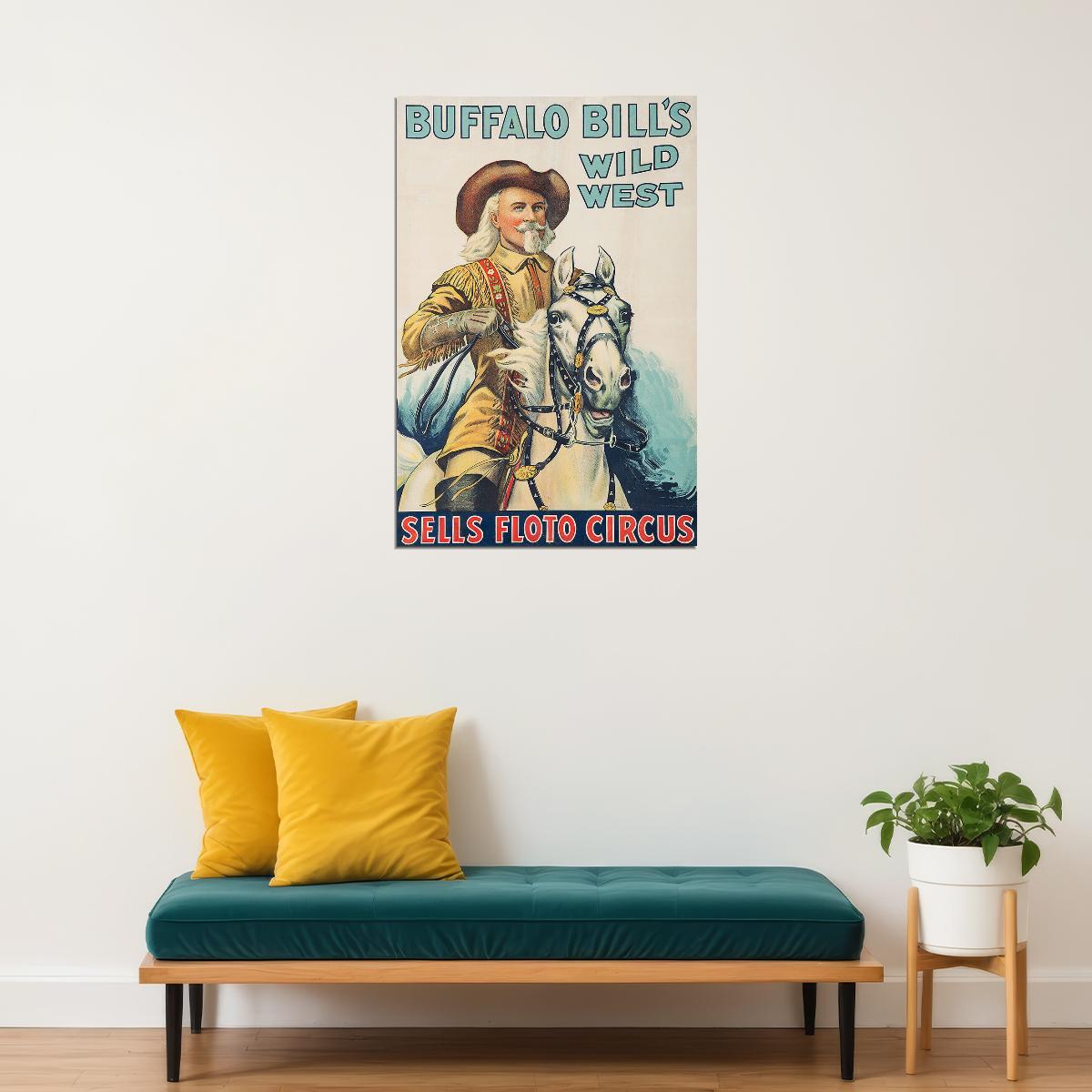 1915 Sells Floto Circus Buffalo Bill's Wild West Circus Poster Wall Art Print Home Wall Decor - xonomax