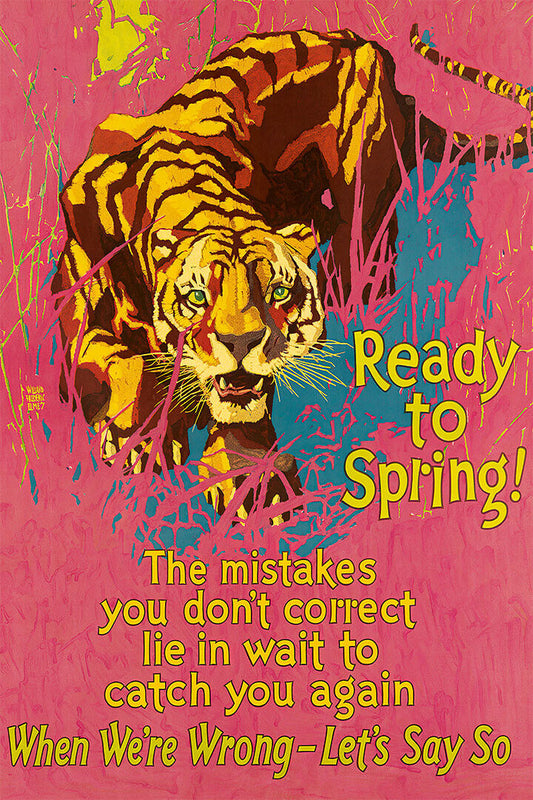When You're Wrong Lets Say So 1920s Work Incentive Poster Wall Art Print Home Wall Decor - xonomax