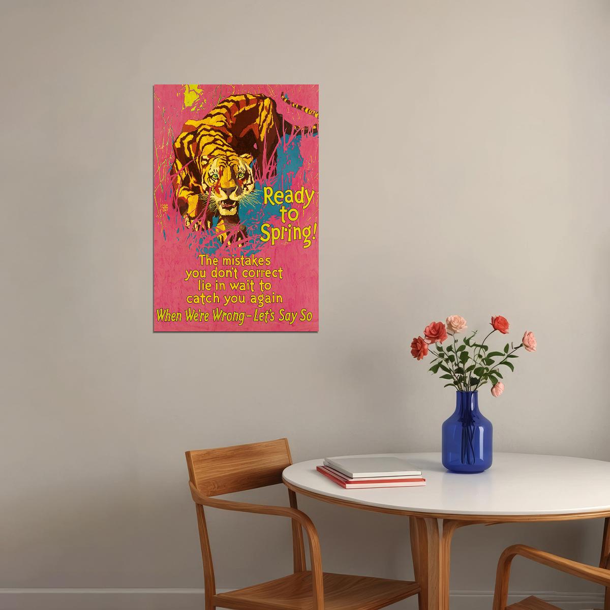When You're Wrong Lets Say So 1920s Work Incentive Poster Wall Art Print Home Wall Decor - xonomax