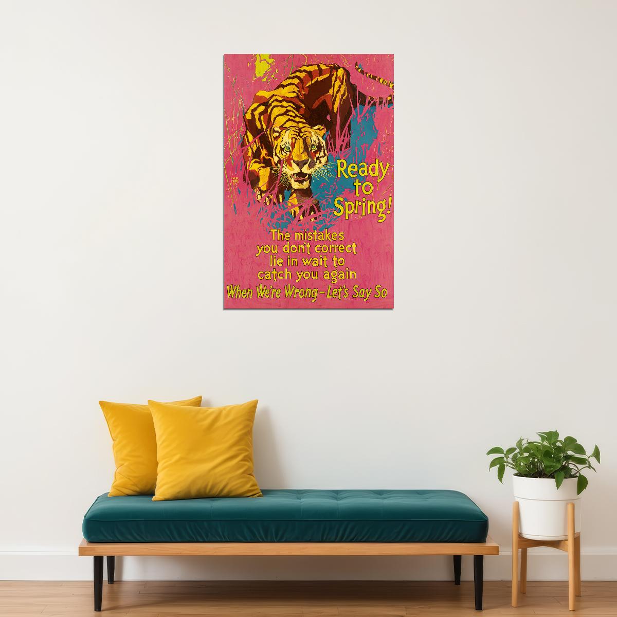 When You're Wrong Lets Say So 1920s Work Incentive Poster Wall Art Print Home Wall Decor - xonomax