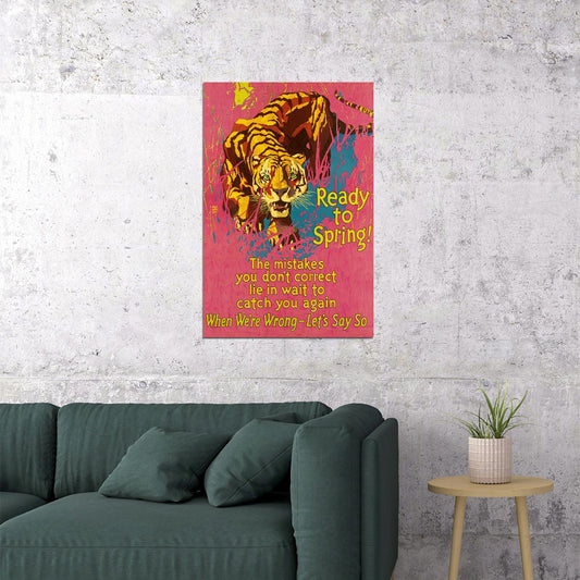 When You're Wrong Lets Say So 1920s Work Incentive Poster Wall Art Print Home Wall Decor - xonomax