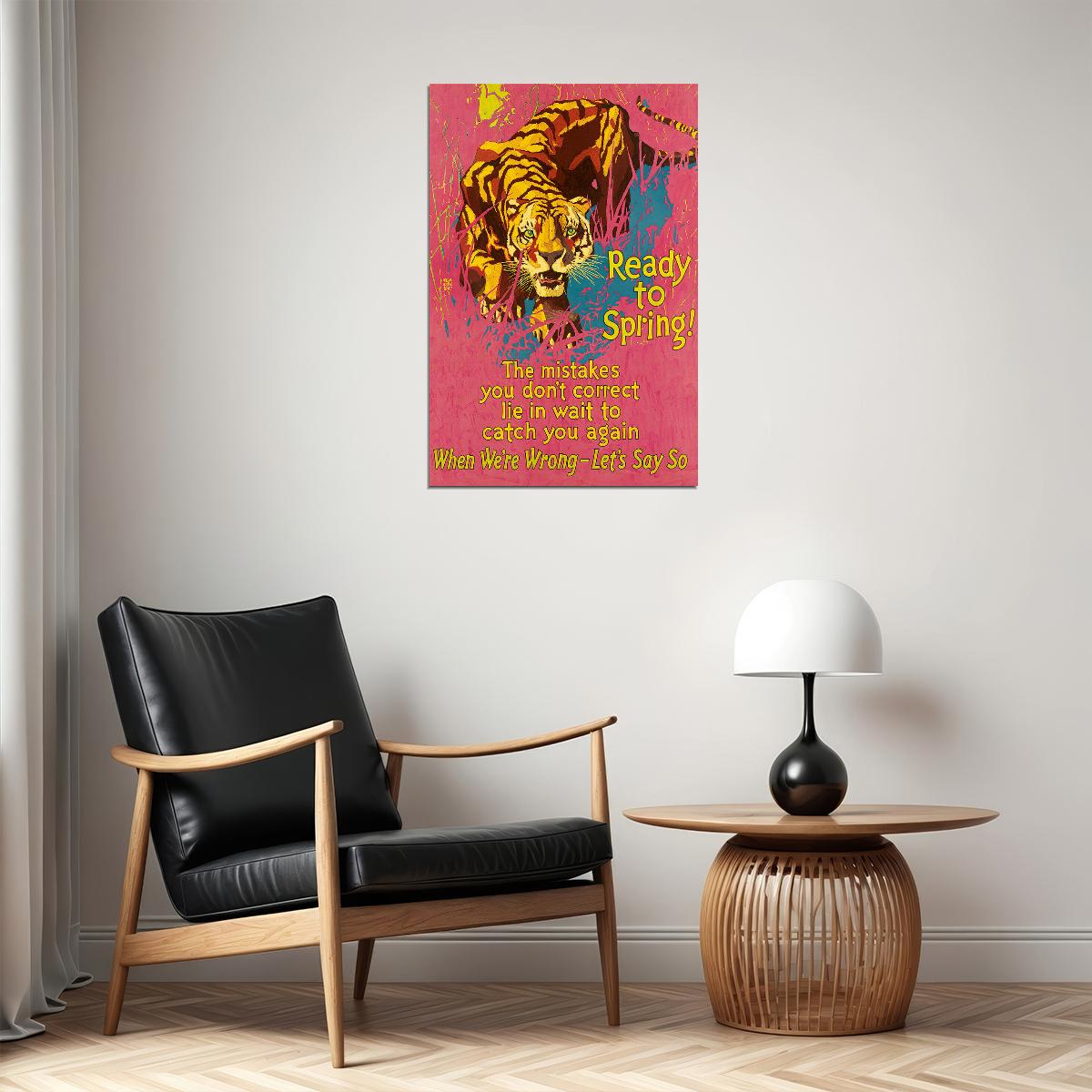 When You're Wrong Lets Say So 1920s Work Incentive Poster Wall Art Print Home Wall Decor - xonomax