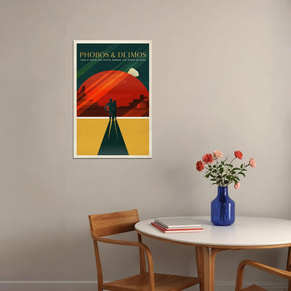 Explore Phobos And Deimos Mars Retro Space Exploration Poster Wall Art Print Home Wall Decor - xonomax