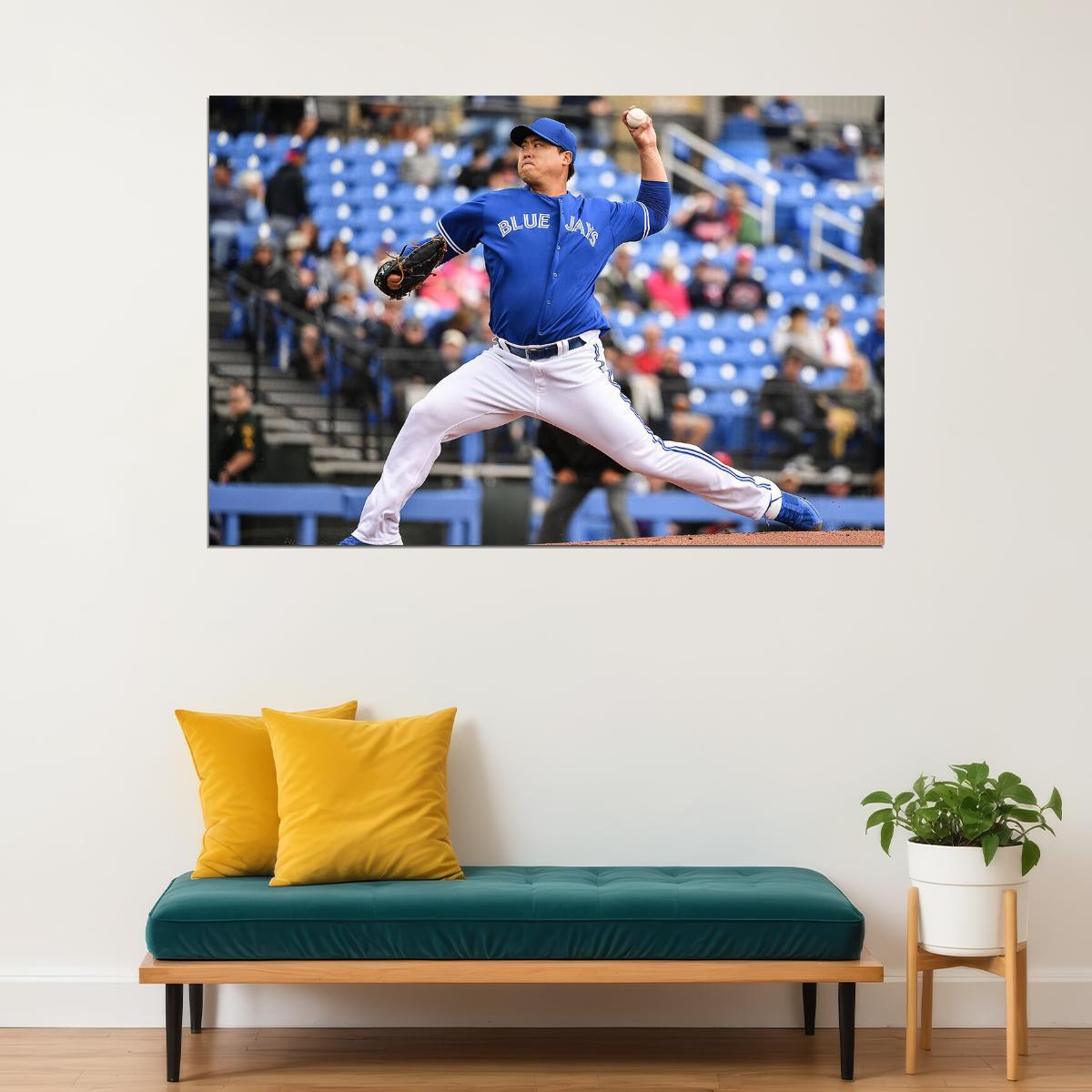 Hyun-jin Ryu Toronto Blue Jays Baseball Player Athlete Poster Wall Art Print Home Wall Decor - xonomax