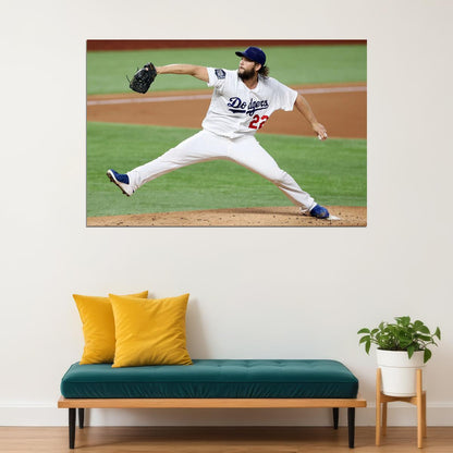 Clayton Kershaw Los Angeles Dodgers Baseball Player Sports Poster Wall Art Print Home Wall Decor - xonomax