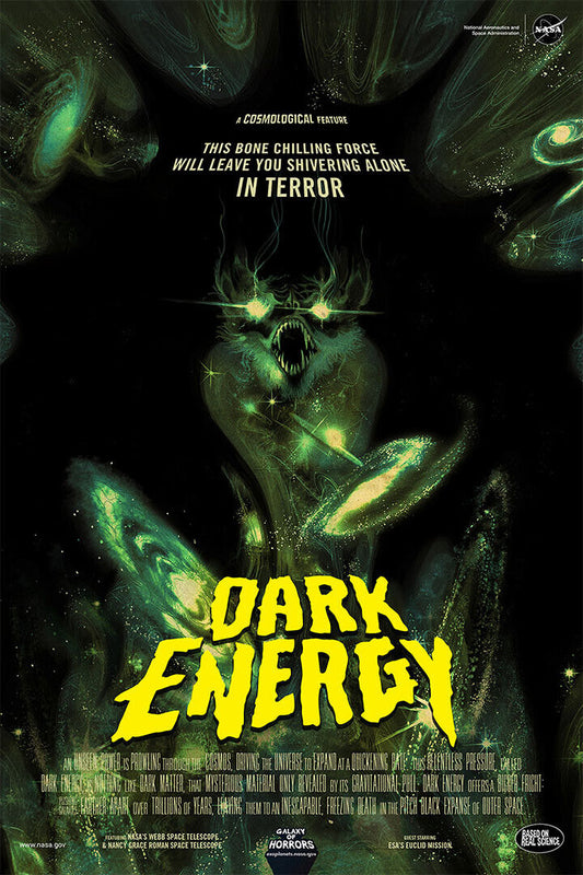 Nasa Horror Movie Style Dark Energy A Bone Chilling Force Poster Wall Art Print Home Wall Decor - xonomax