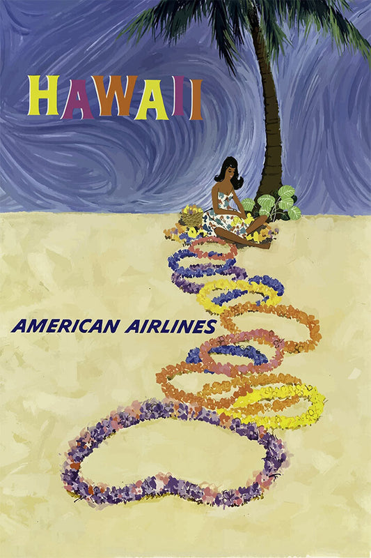 Hawaii Classic Vintage Style Hawaiian Travel Summer Poster Wall Art Print Home Wall Decor - xonomax