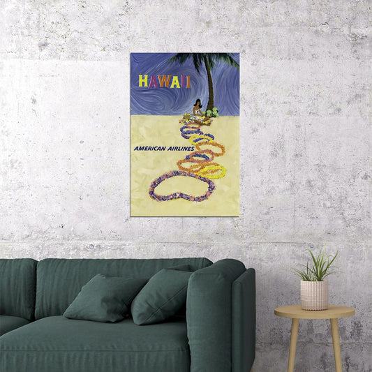 Hawaii Classic Vintage Style Hawaiian Travel Summer Poster Wall Art Print Home Wall Decor - xonomax