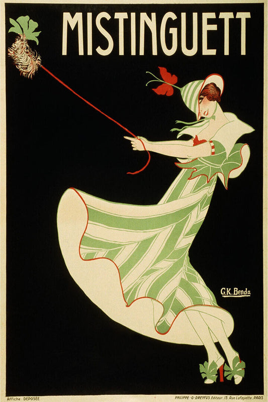 Classic Victorian French Mistinguett Actress Singer Poster Wall Art Print Home Wall Decor - xonomax