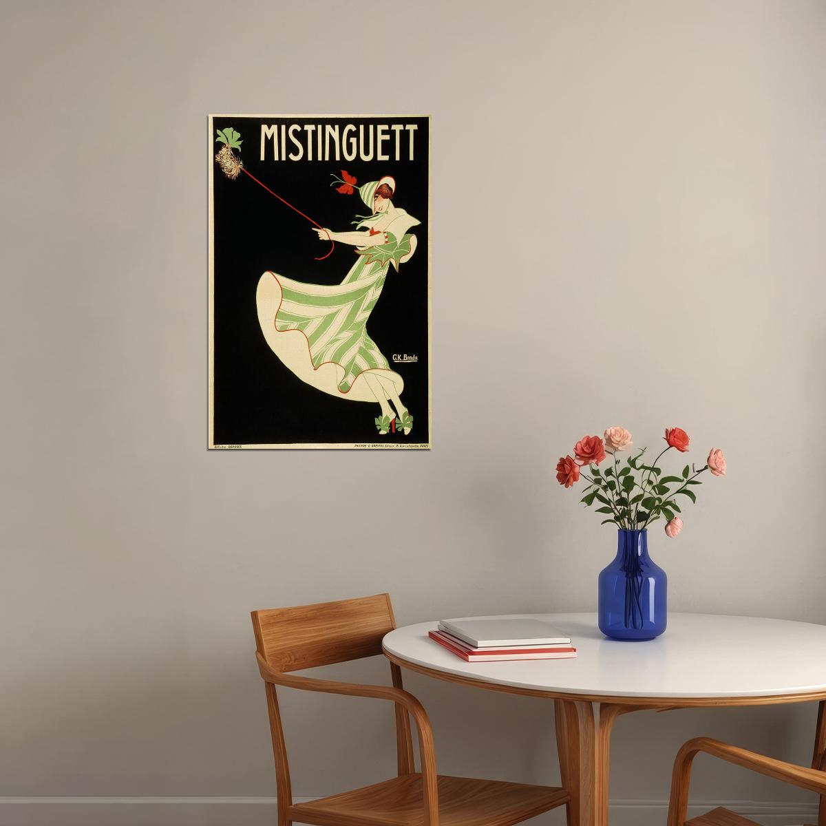 Classic Victorian French Mistinguett Actress Singer Poster Wall Art Print Home Wall Decor - xonomax