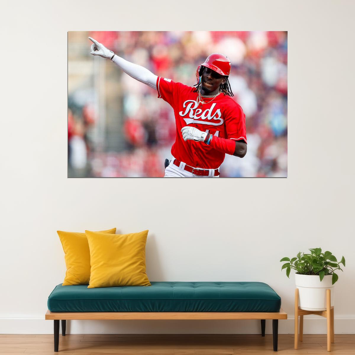Elly De La Cruz Cincinnati Baseball Player Athlete Poster Wall Art Print Home Wall Decor - xonomax