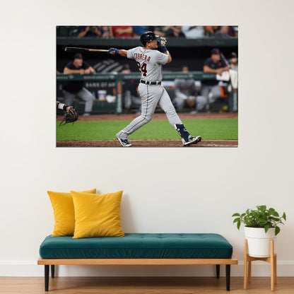 Miguel Cabrera Detroit Baseball Player Sport Poster Wall Art Print Home Wall Decor - xonomax