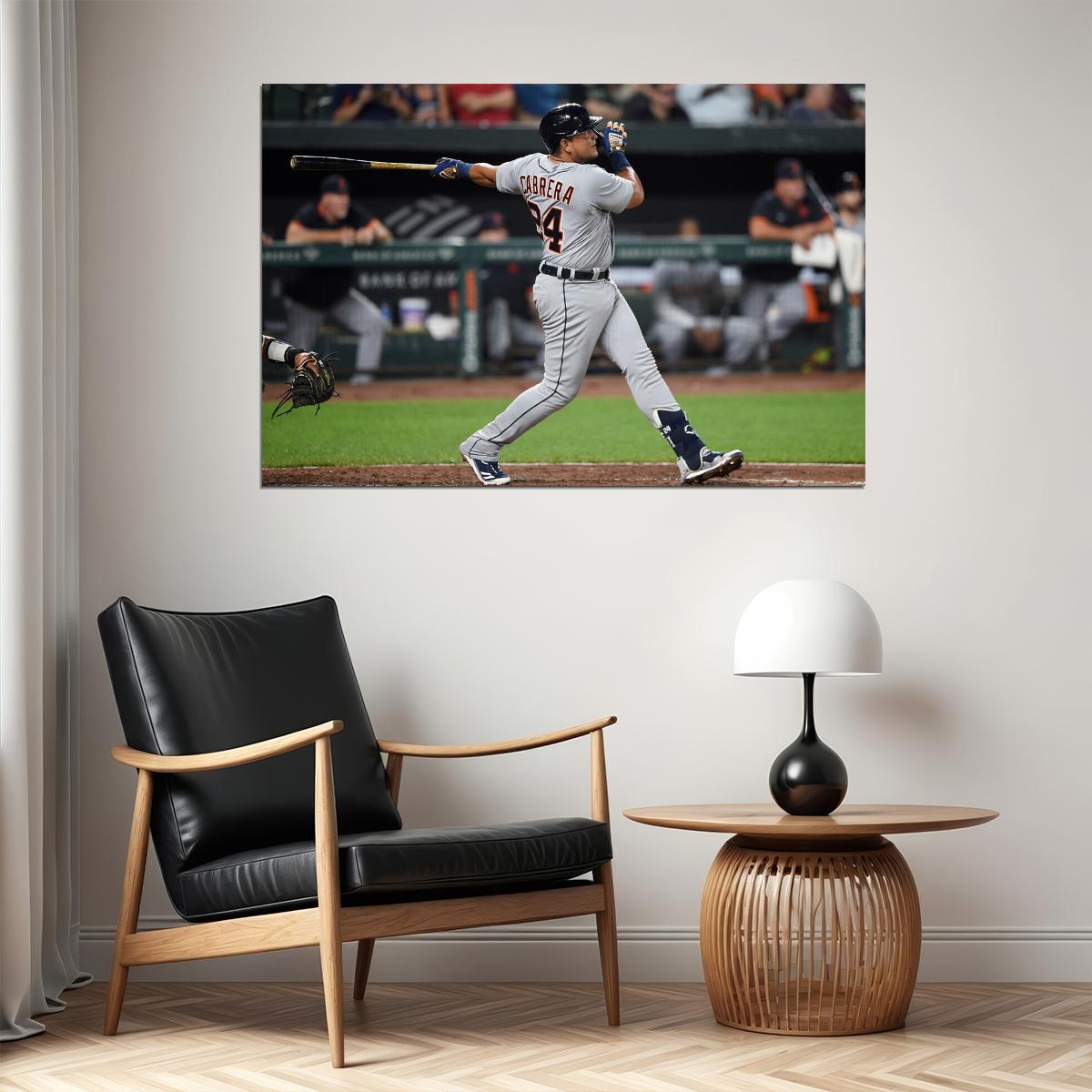 Miguel Cabrera Detroit Baseball Player Sport Poster Wall Art Print Home Wall Decor - xonomax