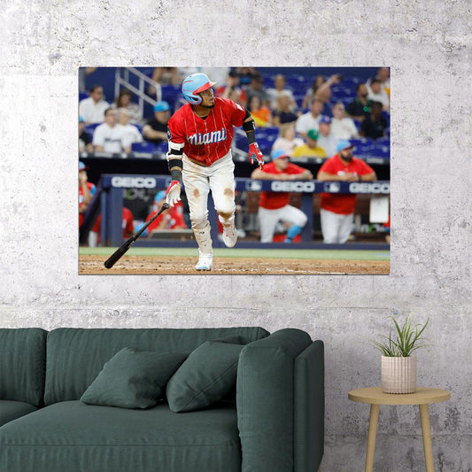 Luis Arraez Miami Baseball Player Athlete Sport Poster Wall Art Print Home Wall Decor - xonomax