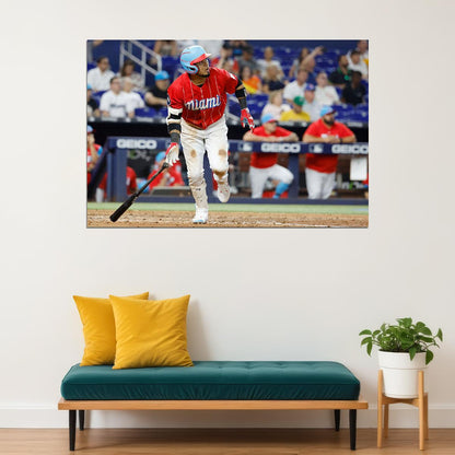 Luis Arraez Miami Baseball Player Athlete Sport Poster Wall Art Print Home Wall Decor - xonomax