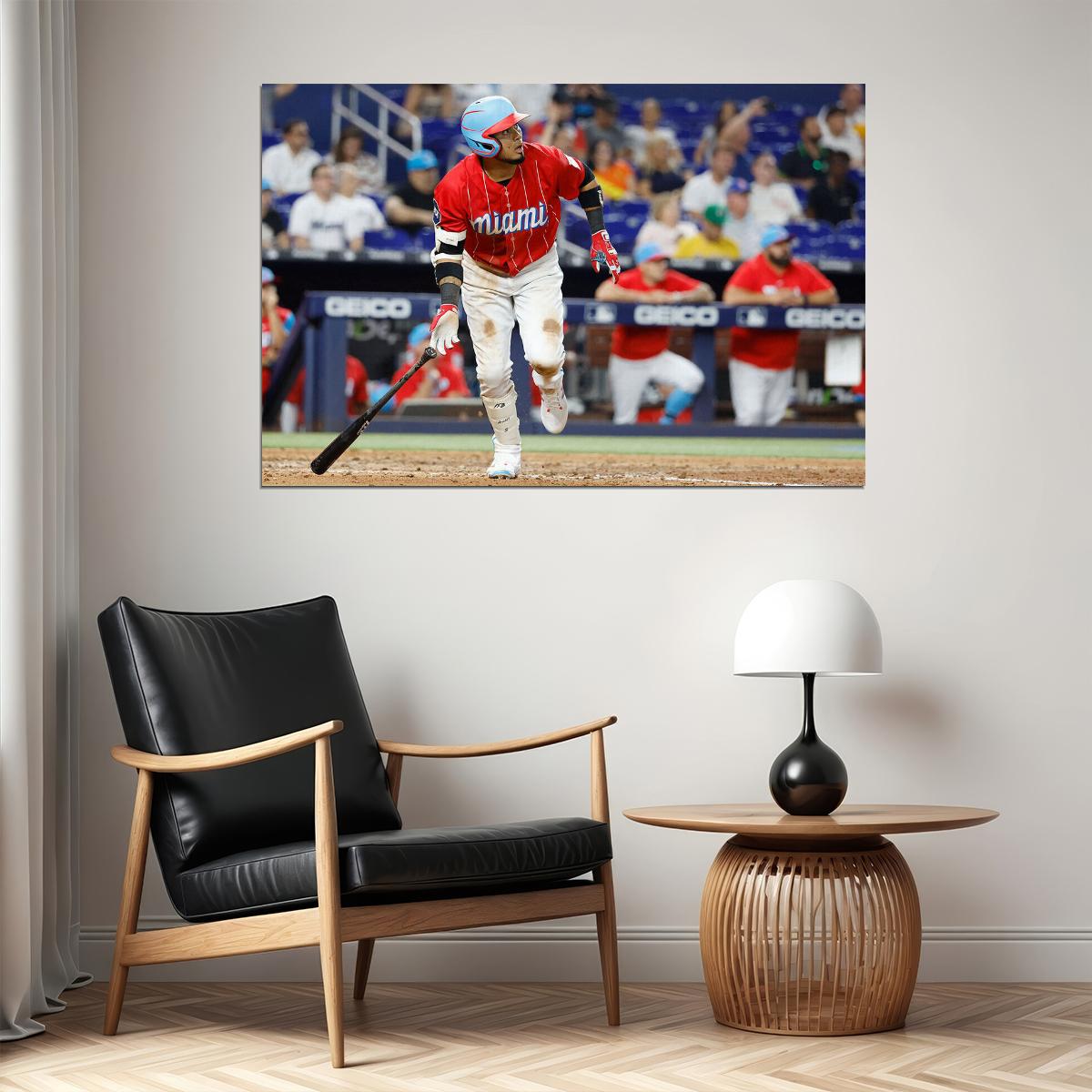 Luis Arraez Miami Baseball Player Athlete Sport Poster Wall Art Print Home Wall Decor - xonomax