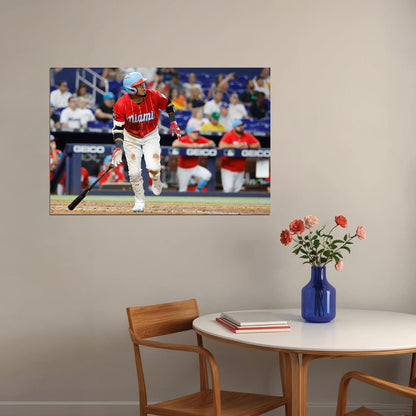Luis Arraez Miami Baseball Player Athlete Sport Poster Wall Art Print Home Wall Decor - xonomax