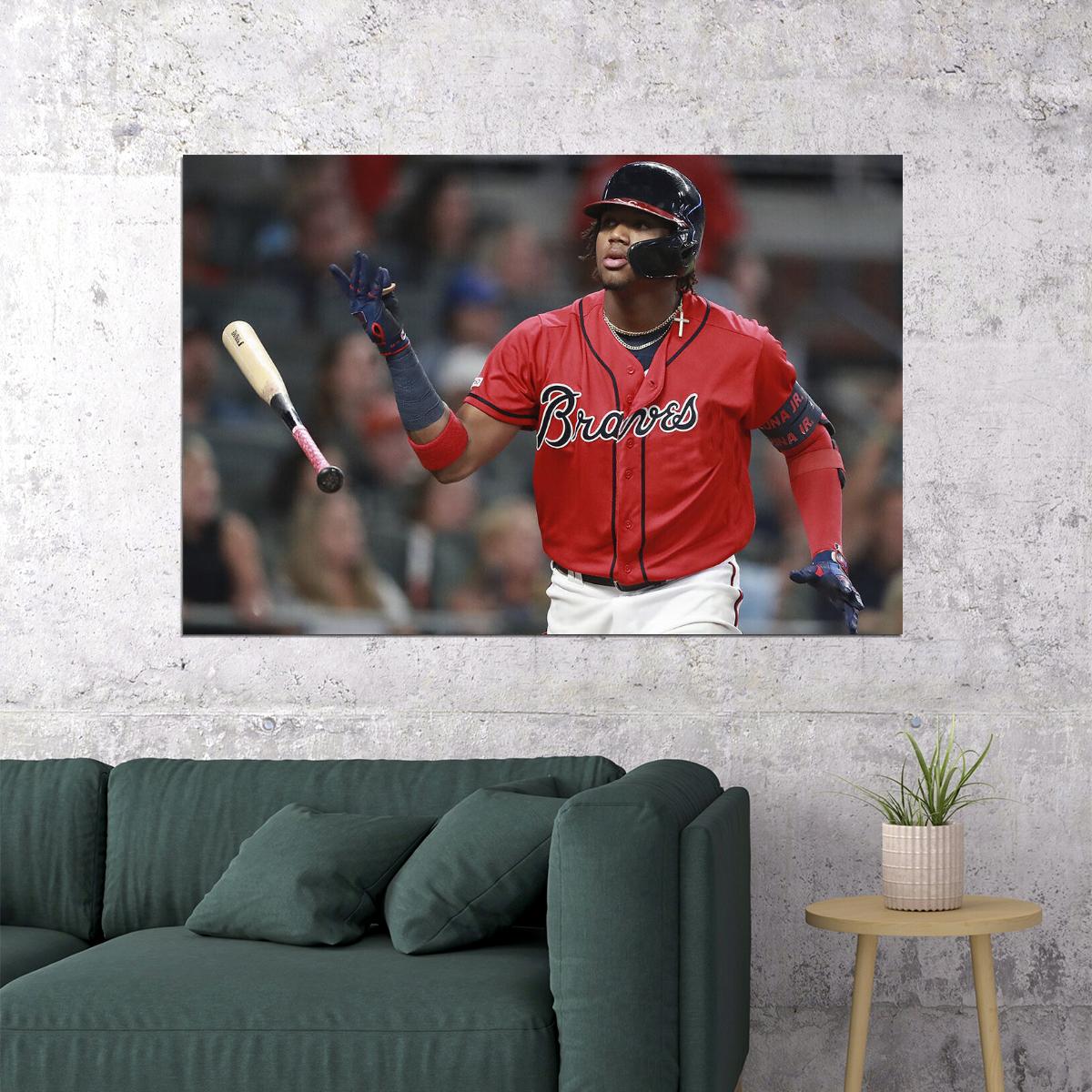 Ronald Acuna Jr. Atlanta Baseball Team Player Poster Wall Art Print Home Wall Decor