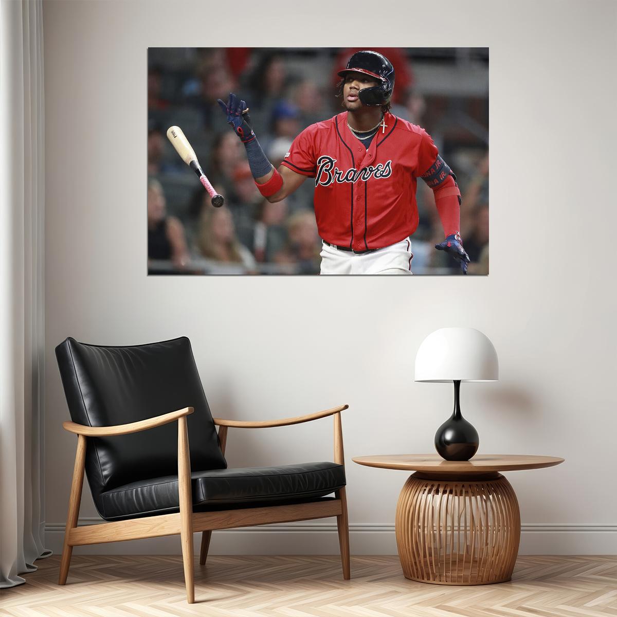 Ronald Acuna Jr. Atlanta Baseball Team Player Poster Wall Art Print Home Wall Decor