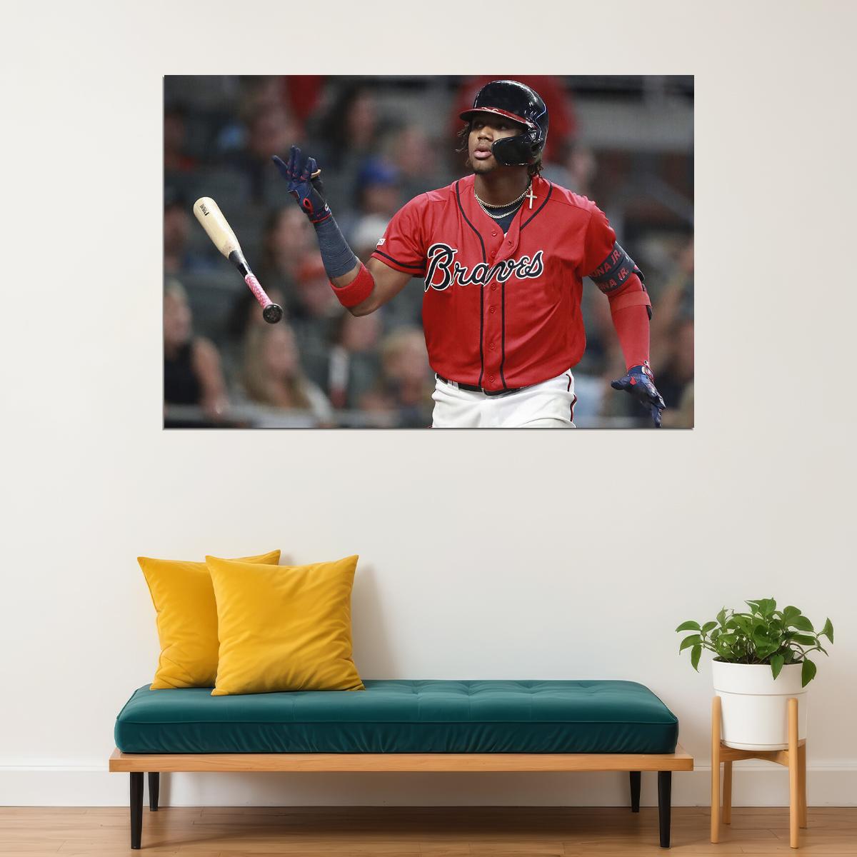 Ronald Acuna Jr. Atlanta Baseball Team Player Poster Wall Art Print Home Wall Decor