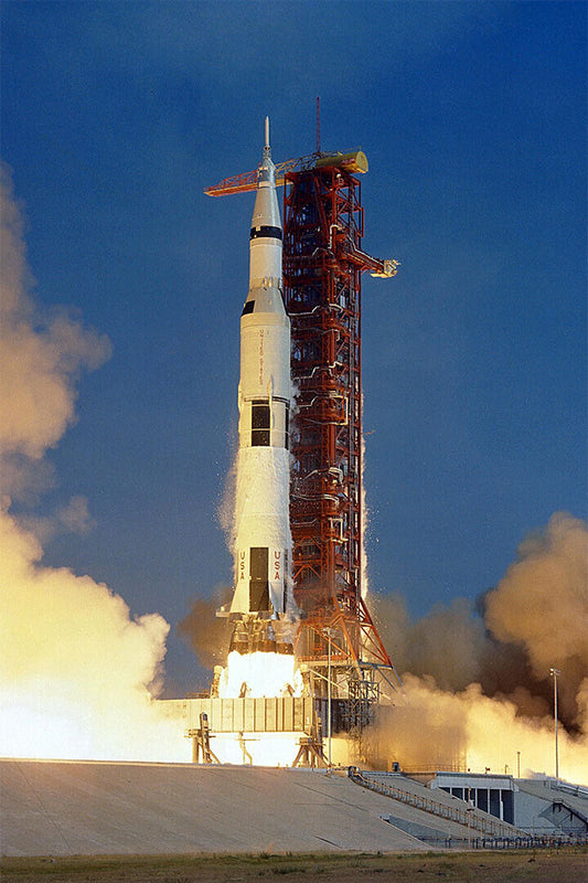 Apollo 11 Rocket Launch At Kennedy Space Center Nasa Poster Wall Art Print Home Wall Decor - xonomax