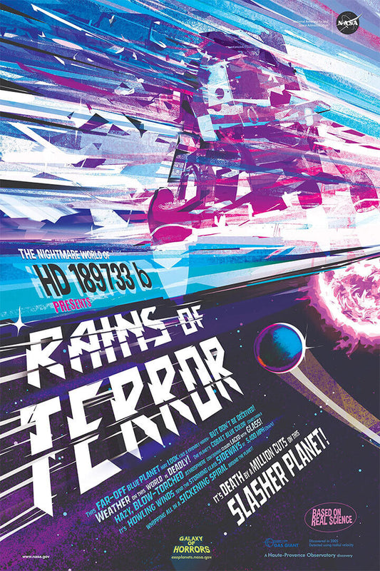 Rains Of Terror! Nasa Space Horror Movie Style Poster Wall Art Print Home Wall Decor - xonomax