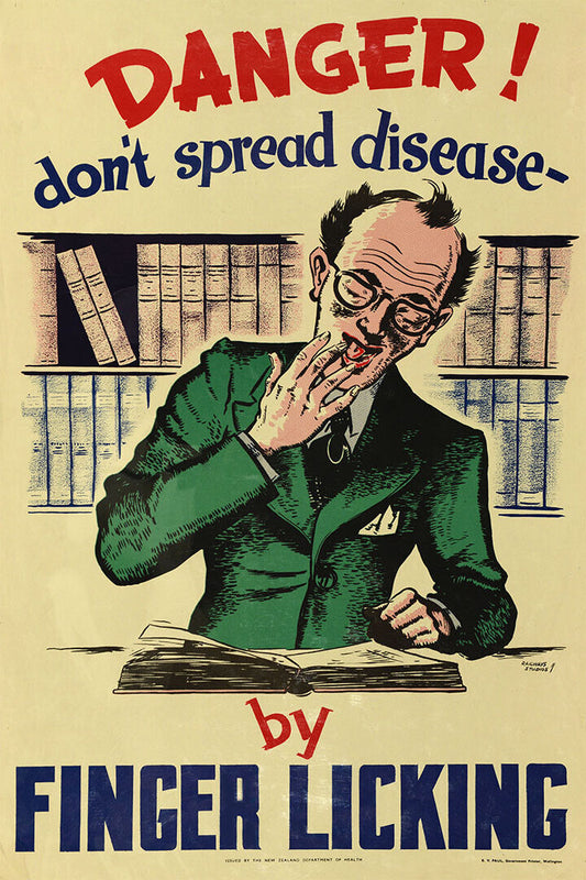 Unusual 1950s Vintage-disease Spreads By Finger Licking! Poster Wall Art Print Home Wall Decor - xonomax