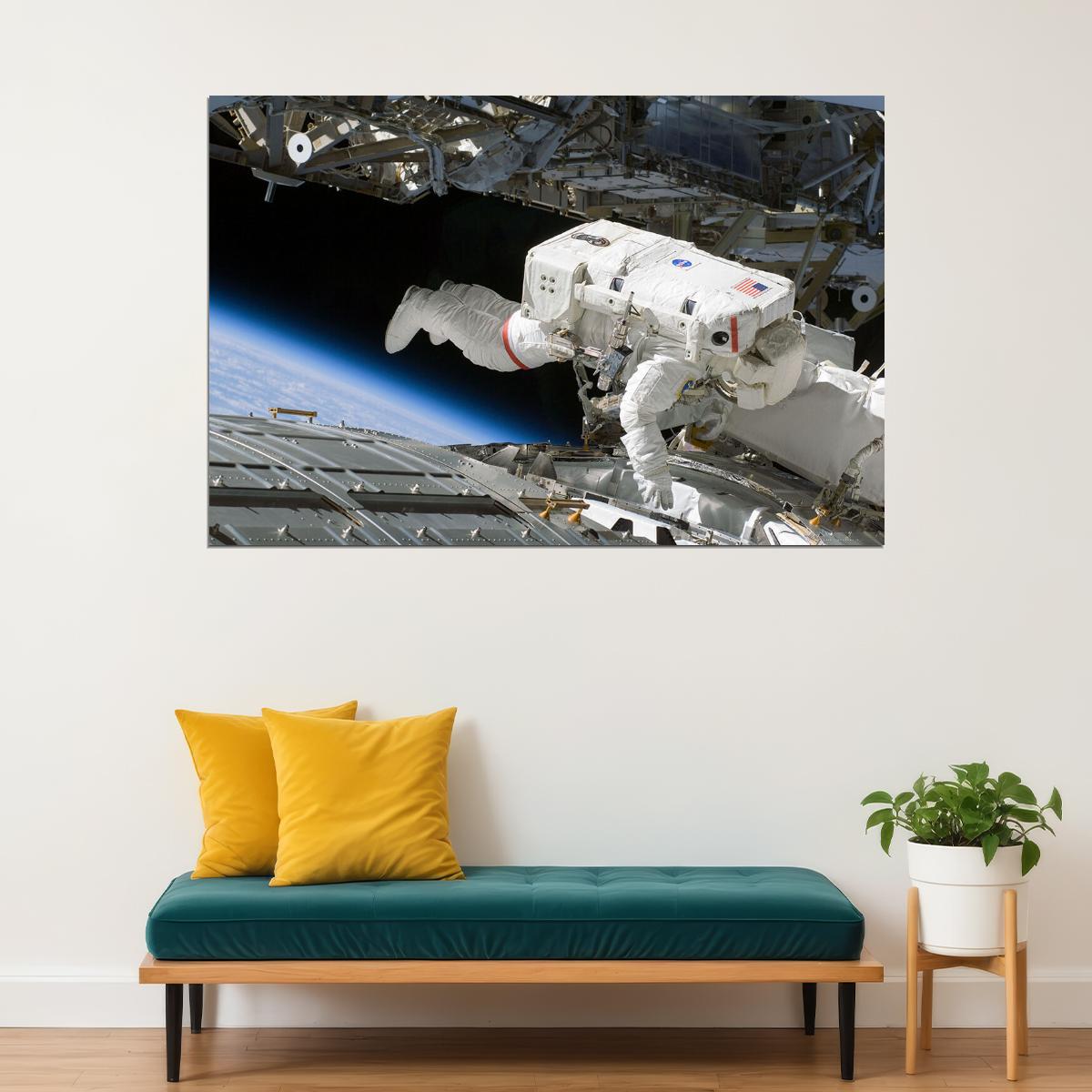 Sts-124 Nasa Space Shuttle Discovery Astronaut Science Poster Wall Art Print Home Wall Decor - xonomax